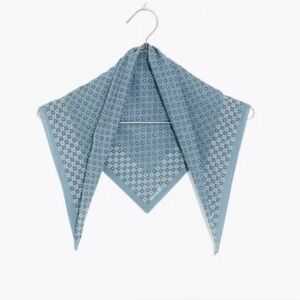 Madewell Blue Floral Pattern Bandana